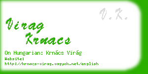 virag krnacs business card